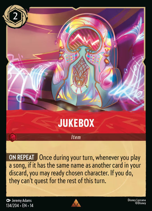 English Disney Lorcana Hyperia City card 134/204 — Jukebox - Non-Foil 134/204