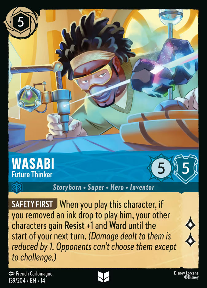 English Disney Lorcana Hyperia City card 139/204 — Wasabi - Future Thinker - Non-Foil 139/204