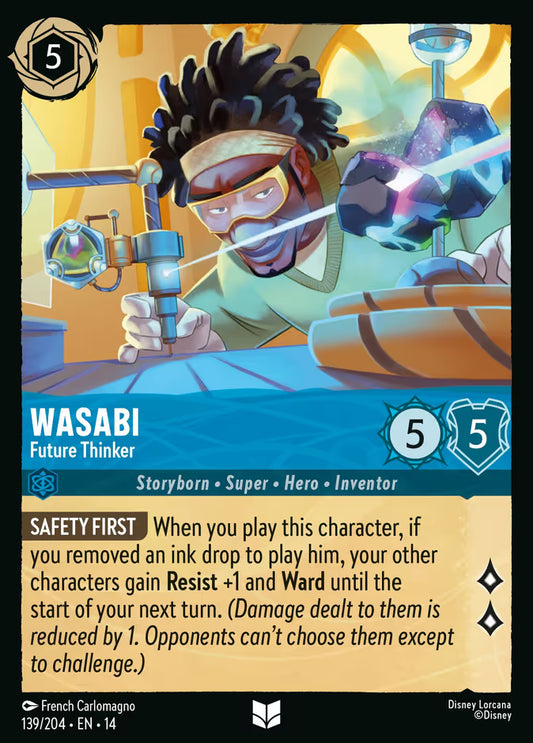 English Disney Lorcana Hyperia City card 139/204 — Wasabi - Future Thinker - Non-Foil 139/204