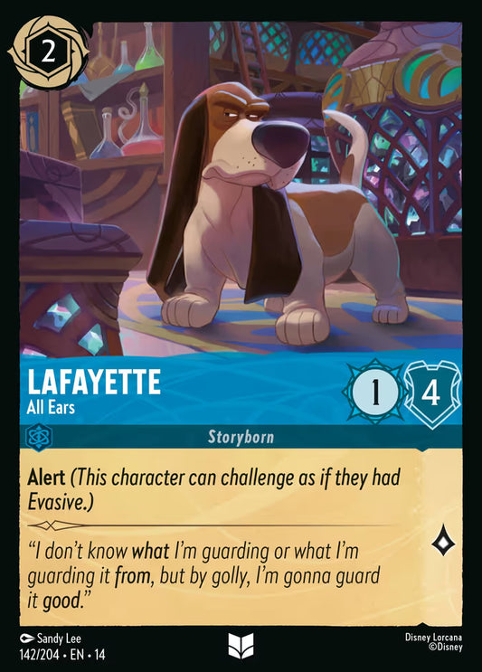 English Disney Lorcana Hyperia City card 142/204 — Lafayette - All Ears - Non-Foil 142/204