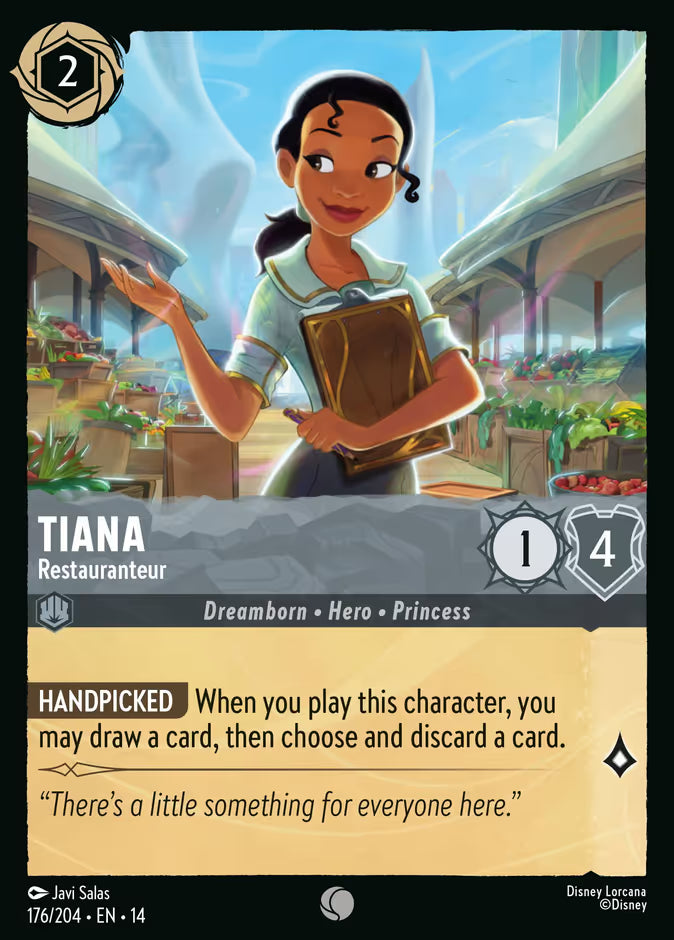 English Disney Lorcana Hyperia City card 176/204 — Tiana - Restauranteur - Non-Foil 176/204
