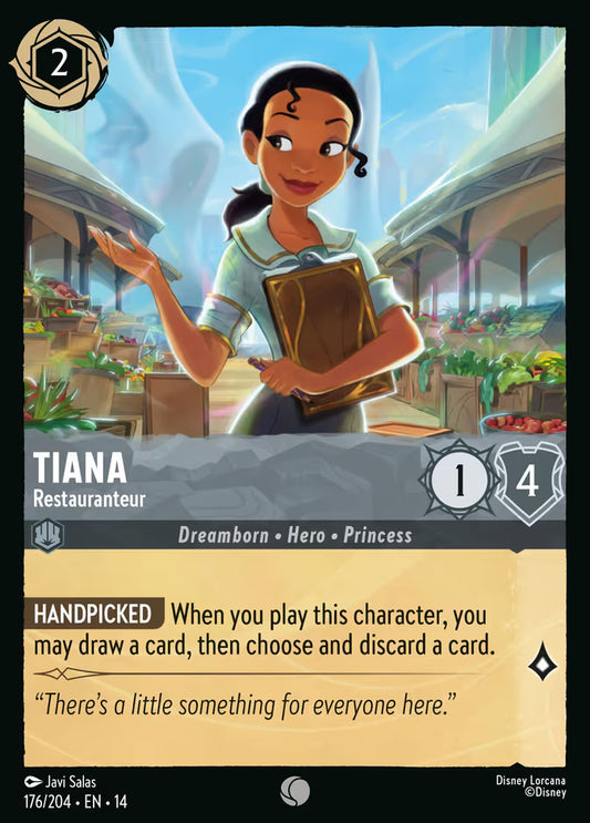English Disney Lorcana Hyperia City card 176/204 — Tiana - Restauranteur - Foil 176/204