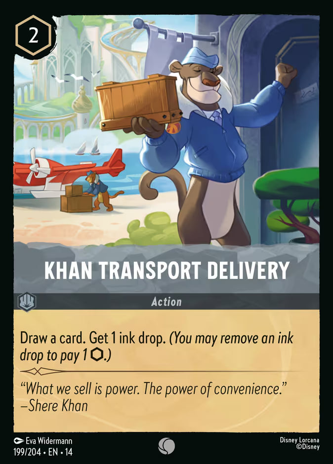 English Disney Lorcana Hyperia City card 199/204 — Khan Transport Delivery - Non-Foil 199/204