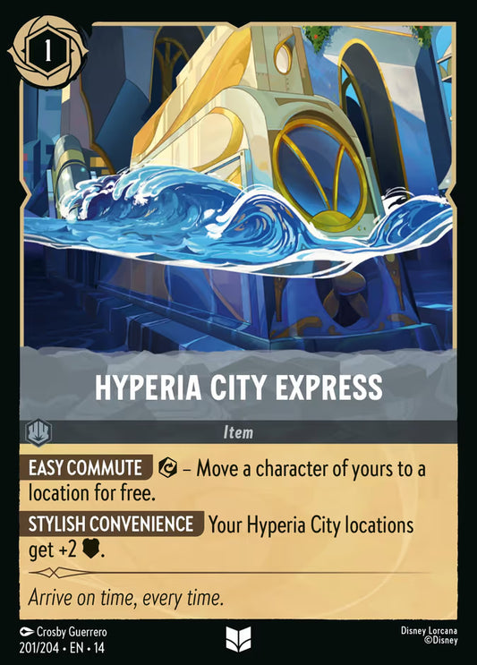English Disney Lorcana Hyperia City card 201/204 — Hyperia City Express - Non-Foil 201/204