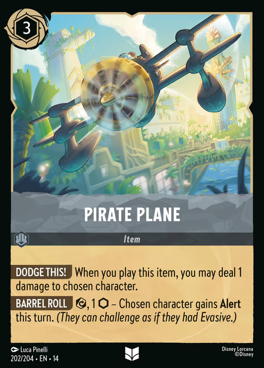 English Disney Lorcana Hyperia City card 202/204 — Pirate Plane - Foil 202/204