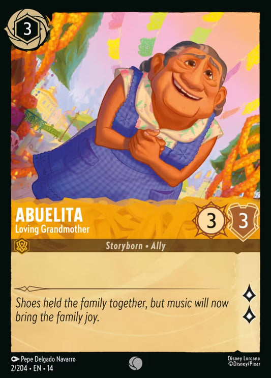 English Disney Lorcana Hyperia City card 2/204 — Abuelita - Loving Grandmother - Foil 2/204
