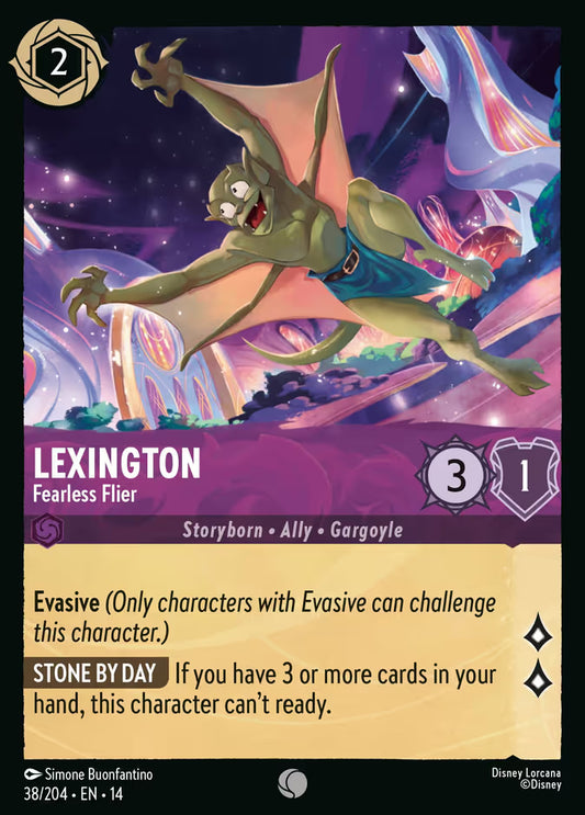 English Disney Lorcana Hyperia City card 38/204 — Lexington - Fearless Flier - Foil 38/204