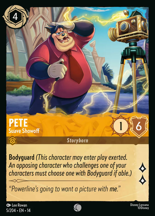 English Disney Lorcana Hyperia City card 5/204 — Pete - Suave Showoff - Non-Foil 5/204