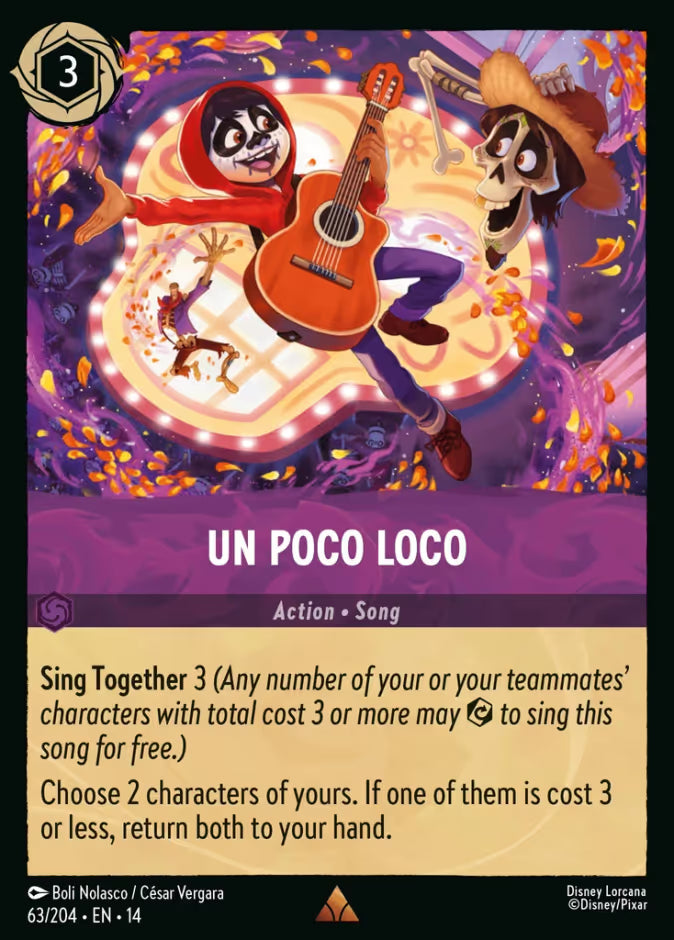 English Disney Lorcana Hyperia City card 63/204 — Un Poco Loco - Non-Foil 63/204