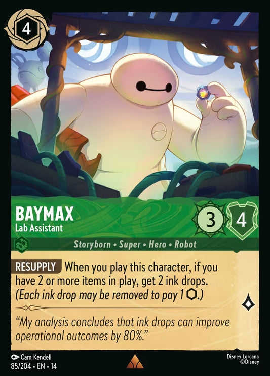 English Disney Lorcana Hyperia City card 85/204 — Baymax - Lab Assistant - Non-Foil 85/204