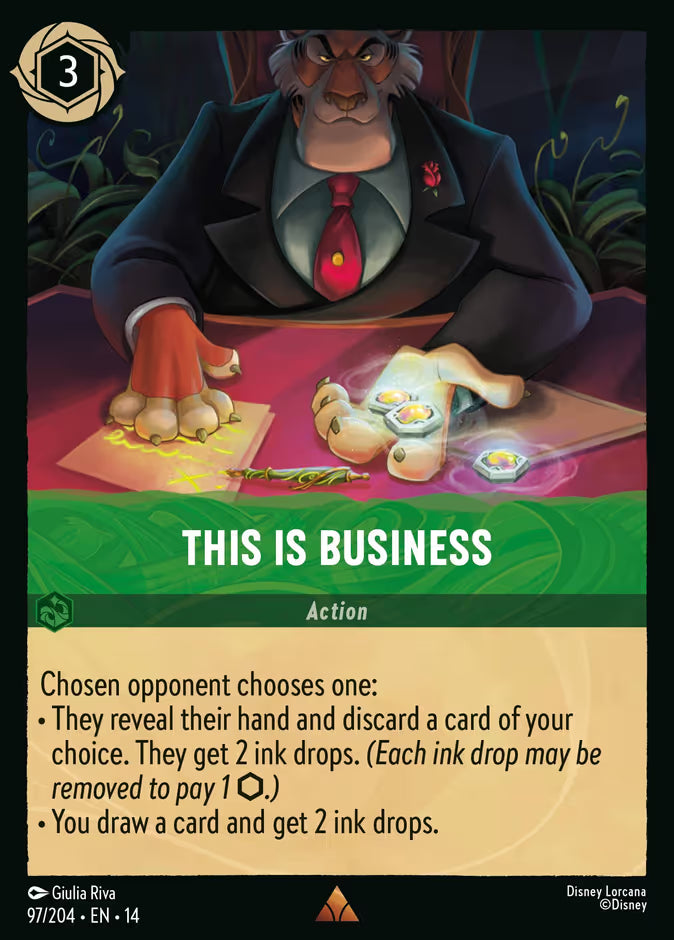 English Disney Lorcana Hyperia City card 97/204 — This Is Business - Non-Foil 97/204