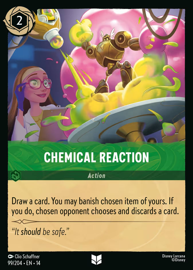 English Disney Lorcana Hyperia City card 99/204 — Chemical Reaction - Non-Foil 99/204