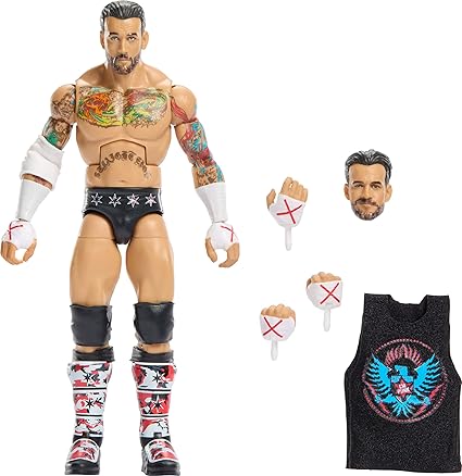 WWE Elite Collection CM Punk with Swappable Hands & Ring Gear, JHV13