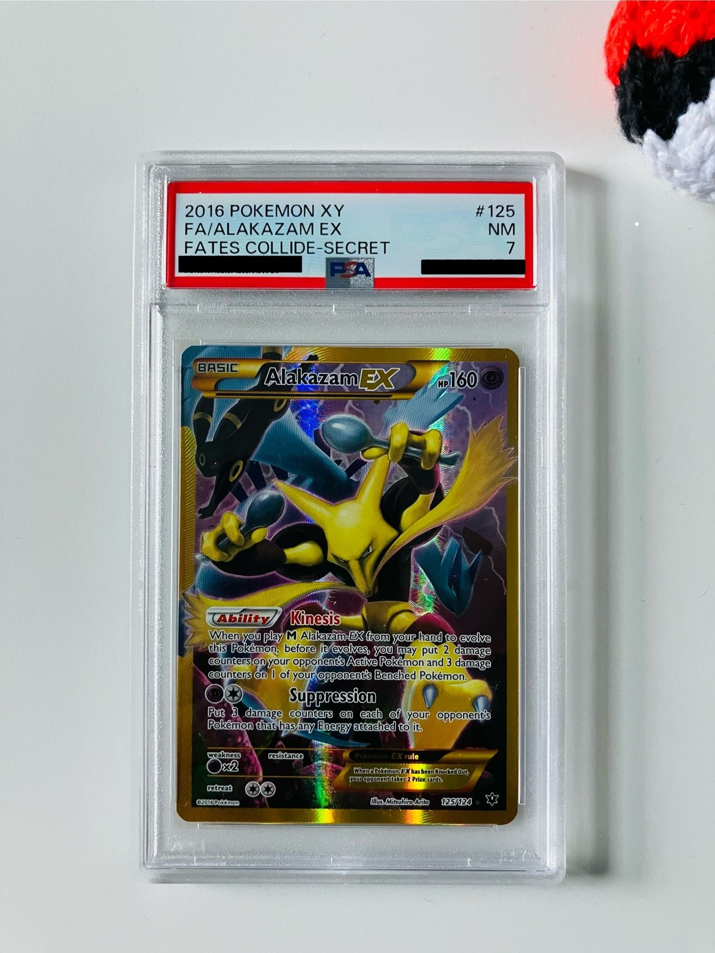 PSA 7  Alakazam Ex #125 Pokemon 2016 Fates Collide