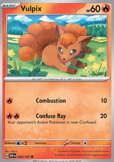 #028 Vulpix Obsidian Flames