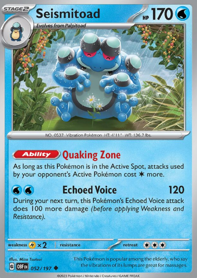 #052 Seismitoad  Obsidian Flames