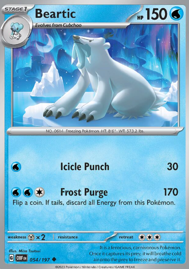 #054 Beartic  Obsidian Flames