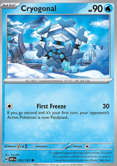 #055 Cryogonal  Obsidian Flames