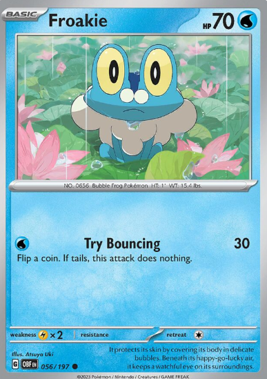 #056 Froakie  Obsidian Flames