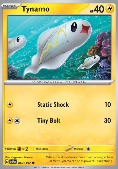 #067 Tynamo  Obsidian Flames