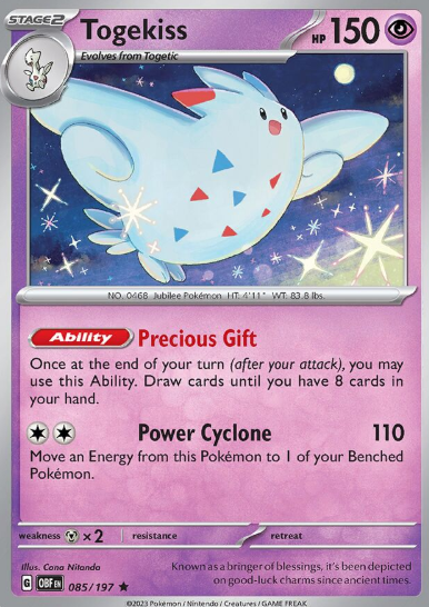 #085 Togekiss Obsidian Flames
