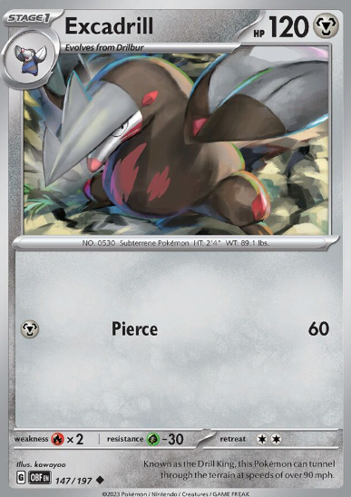 #147 Excadrill Obsidian Flames