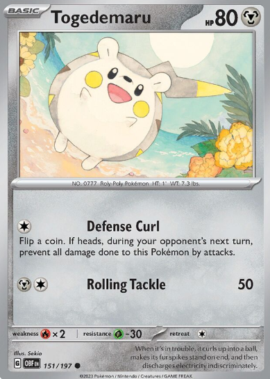 #151 Togedemaru Obsidian Flames