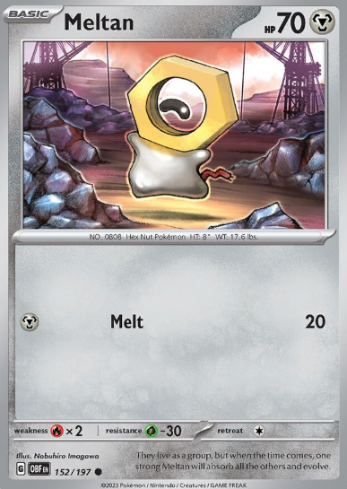 #152 Meltan Obsidian Flames