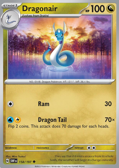 #158 Dragonair Obsidian Flames