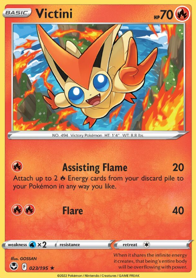 #023 Victini Silver Tempest