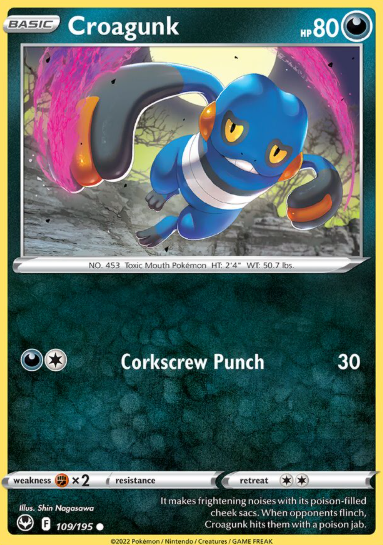 #109 Croagunk Silver Tempest