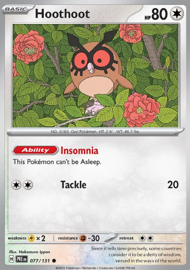 #077 HootHoot Prismatic Evolutions