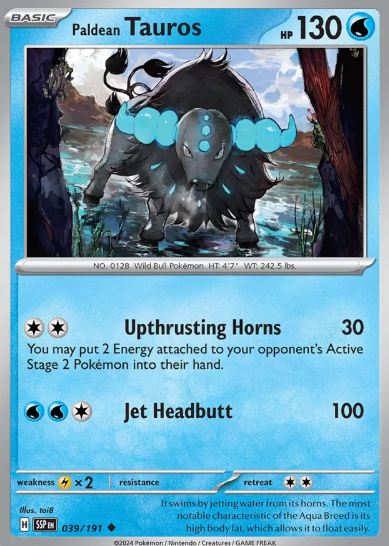 #039 Paldean Tauros Surging Sparks