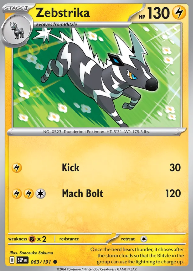 #063 Zebstrika Surging Sparks