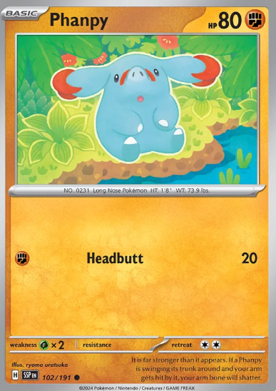#102 Phanpy Surging Sparks