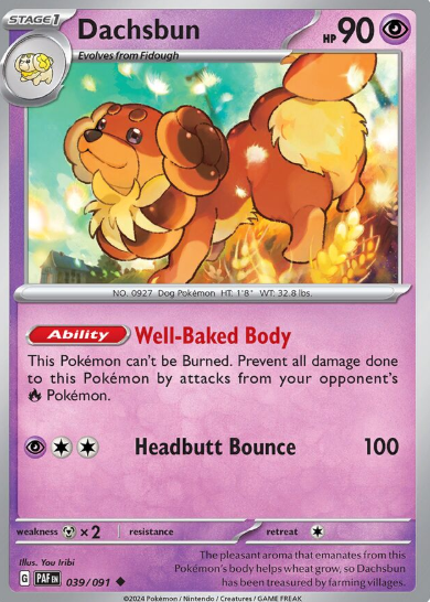#039 Paldean Fates Dachsbun