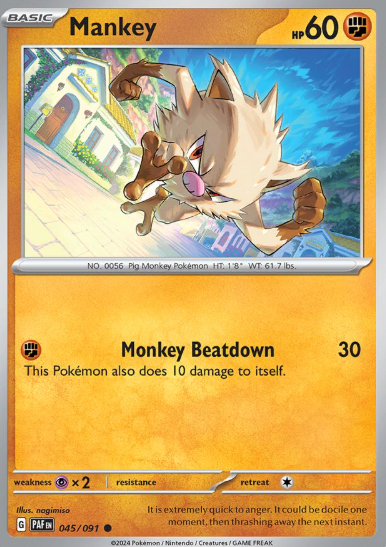 #045 Paldean Fates Mankey