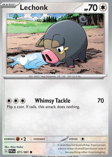 #071 Paldean Fates Lechonk