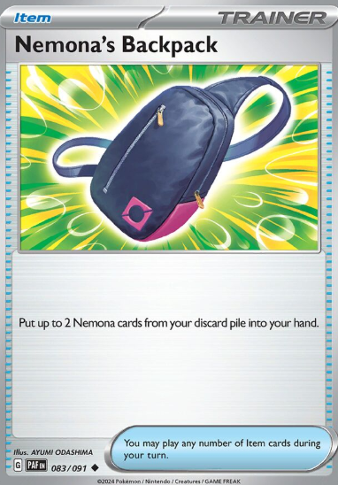 #083 Paldean Fates Nemona's Backpack