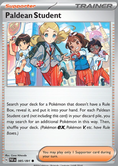 #085 Paldean Fates Paldean Student