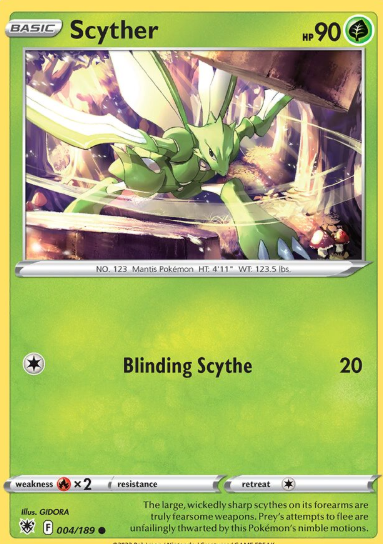 #004 Scyther Sword & Shield  Astral Radiance