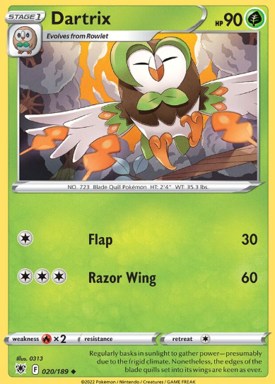 #020 Dartrix Sword & Shield  Astral Radiance