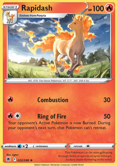 #022 Rapidash Sword & Shield  Astral Radiance