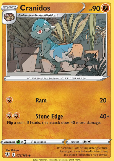 #076 Cranidos Sword & Shield  Astral Radiance