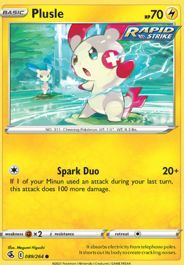 #089 Plusle  Fusion Strike