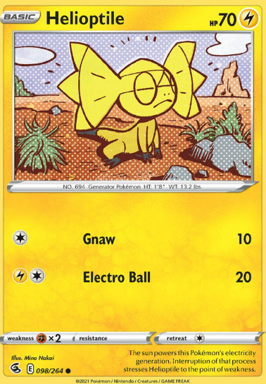 #098 Helioptile   Fusion Strike