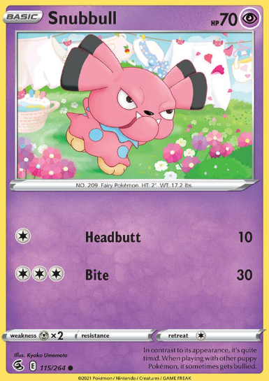 #115 Snubbull  Fusion Strike
