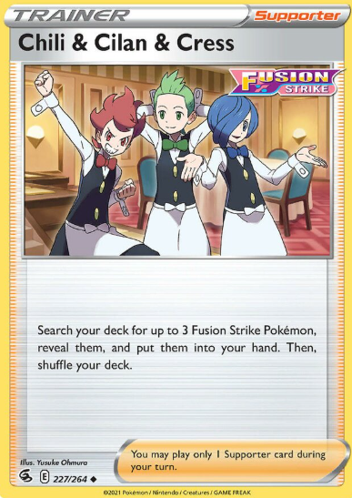 #227 Chilli & Cilan & Cress  Fusion Strike