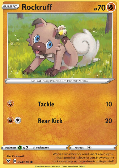 #094 Rockruff Sword & Shield Vivid Voltage