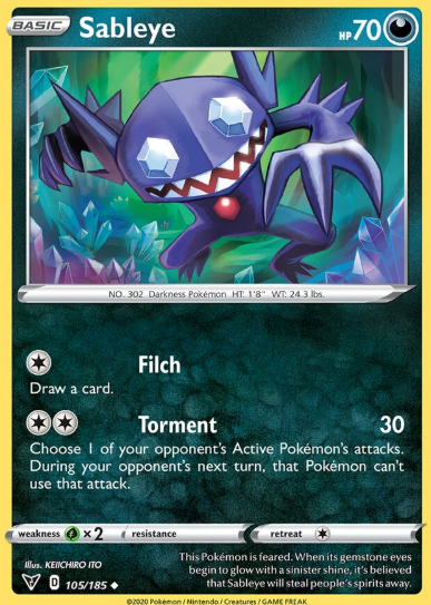 #105 Sableye Sword & Shield Vivid Voltage